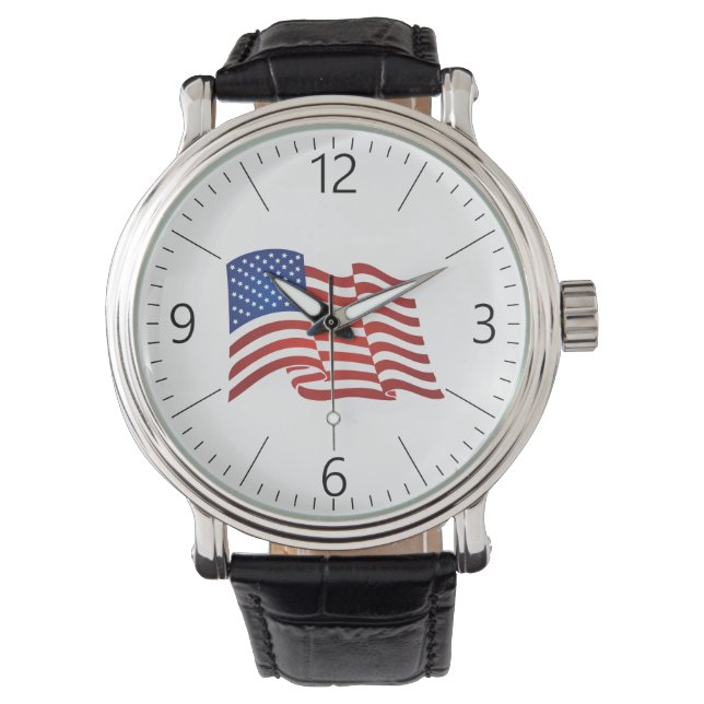Reloj De Pulsera Bandera de Estados Unidos (Anverso)