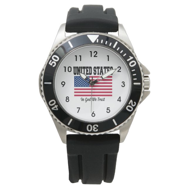 Reloj De Pulsera Bandera de Estados Unidos (Anverso)