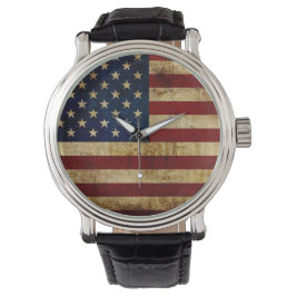 Reloj De Pulsera Bandera de Estados Unidos / Grunge