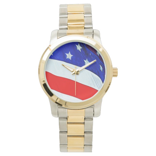 Reloj De Pulsera Bandera de Estados Unidos Resumen Impresionismo (Anverso)
