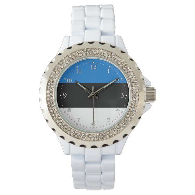 Reloj De Pulsera Bandera de Estonia (Anverso)