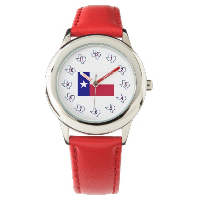 Reloj De Pulsera Bandera de estrella solitaria de Texas (Anverso)