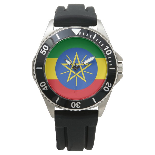 Reloj De Pulsera Bandera de Etiopía (Anverso)