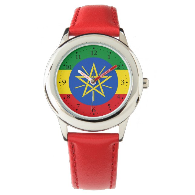 Reloj De Pulsera Bandera de Etiopía (Anverso)