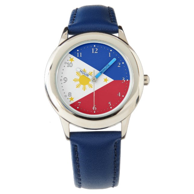 Reloj De Pulsera Bandera de Filipinas (Anverso)