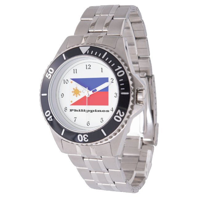 Reloj De Pulsera Bandera de Filipinas (Angular)
