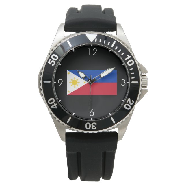 Reloj De Pulsera Bandera de Filipinas (Anverso)