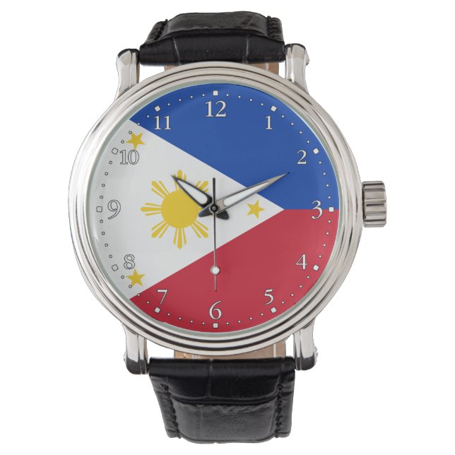 Reloj De Pulsera Bandera de Filipinas (Anverso)