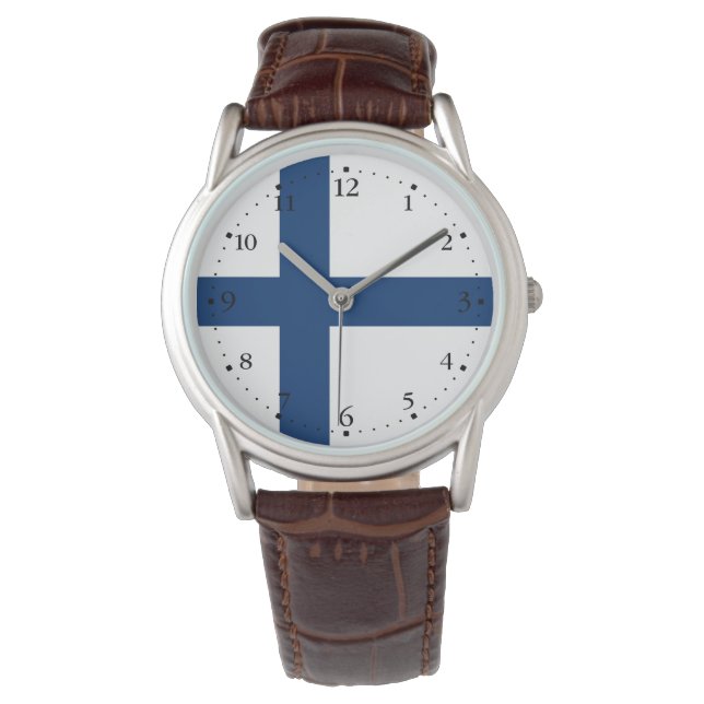 Reloj De Pulsera Bandera de Finlandia (Anverso)
