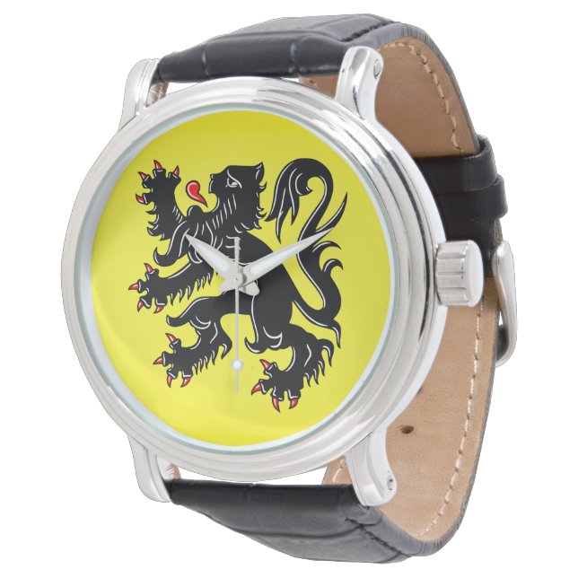 Reloj De Pulsera Bandera de Flandes (Angular)