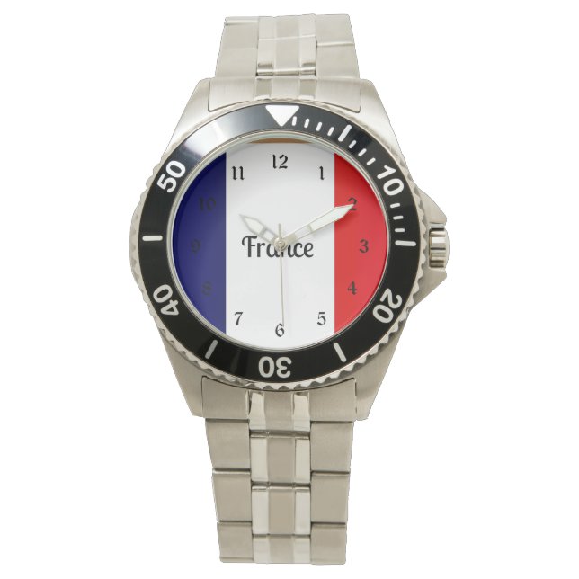 Reloj De Pulsera Bandera de Francia (Anverso)