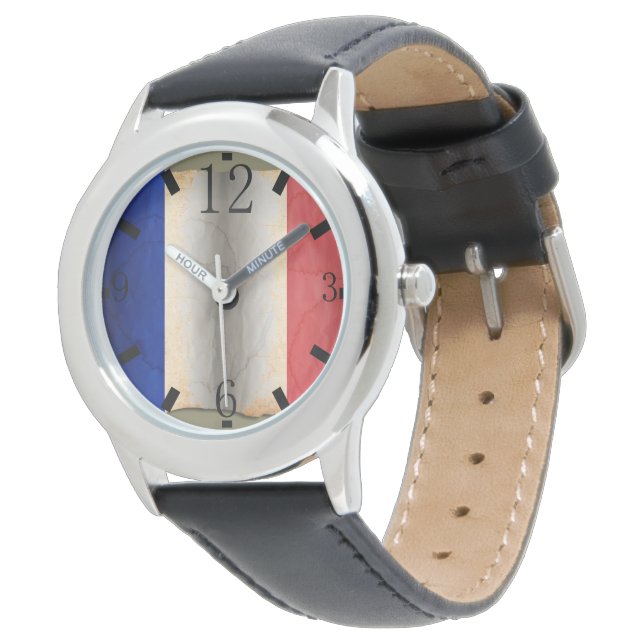 Reloj De Pulsera Bandera de Francia (Angular)