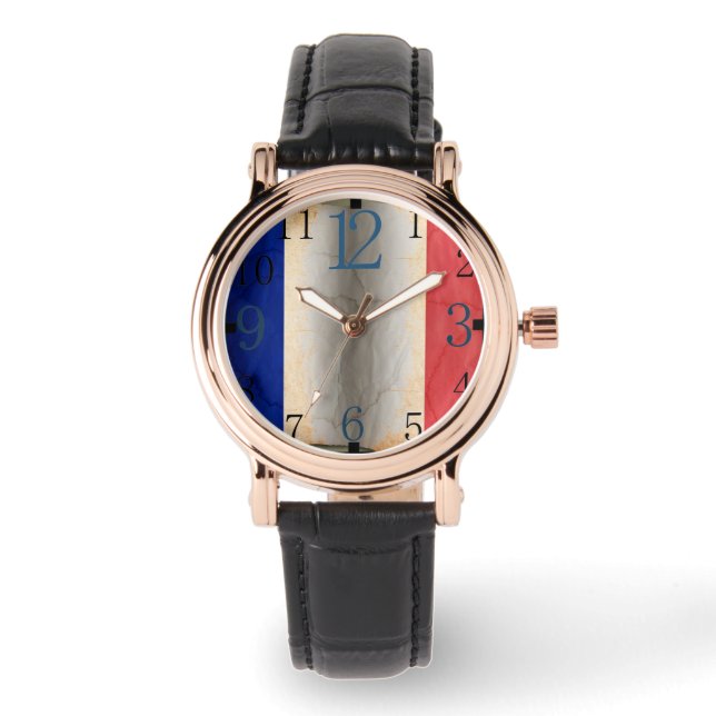 Reloj De Pulsera Bandera de Francia (Anverso)