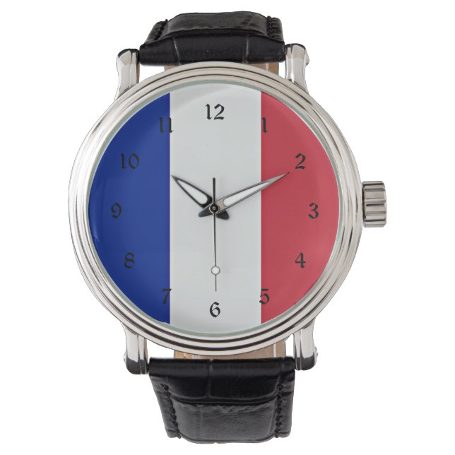 Reloj De Pulsera Bandera de Francia (Anverso)