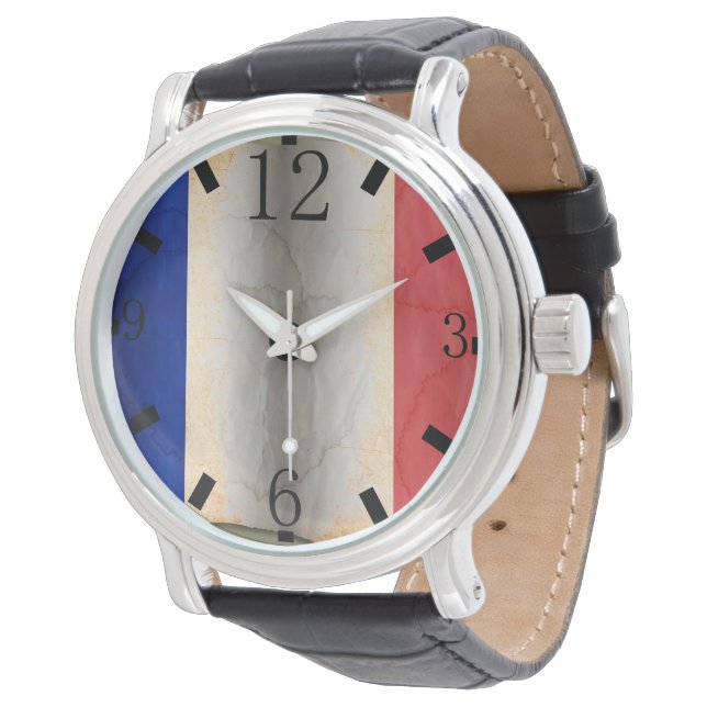 Reloj De Pulsera Bandera de Francia (Angular)