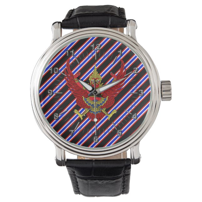 Reloj De Pulsera Bandera de franjas tailandesas (Anverso)