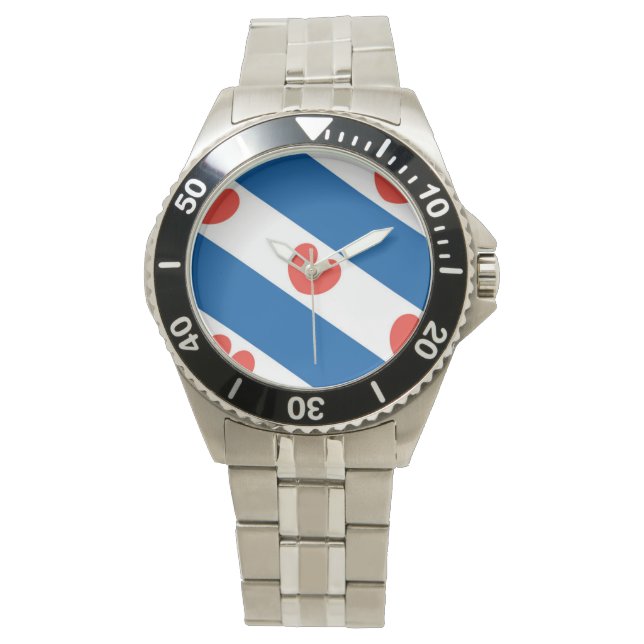 Reloj De Pulsera Bandera de Frisia (Anverso)