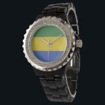 Reloj De Pulsera Bandera de Gabón<br><div class="desc">¡Un regalo ideal para todos los patriotas de su país!</div>
