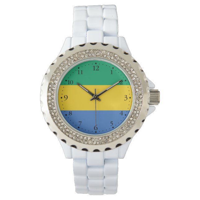 Reloj De Pulsera Bandera de Gabón (Anverso)