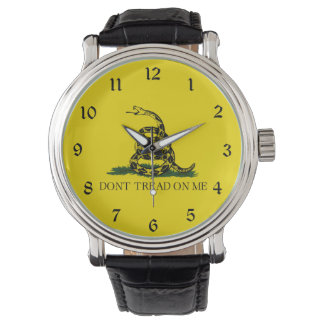 Reloj De Pulsera Bandera de Gadsden Rattlesnake: Guerra Revoluciona