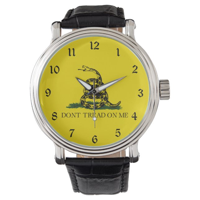 Reloj De Pulsera Bandera de Gadsden Rattlesnake: Guerra Revoluciona (Anverso)