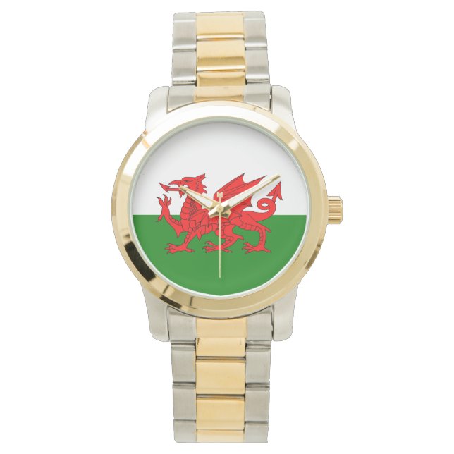 Reloj De Pulsera Bandera de Gales dragón rojo galés (Anverso)