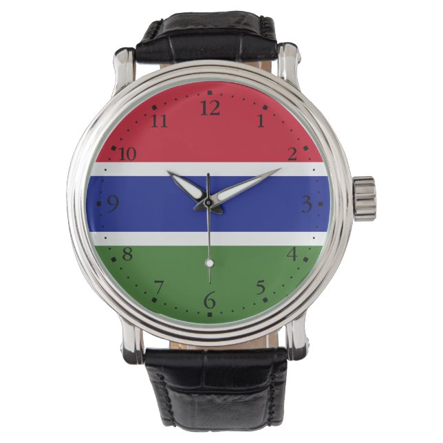 Reloj De Pulsera Bandera de Gambia (Anverso)