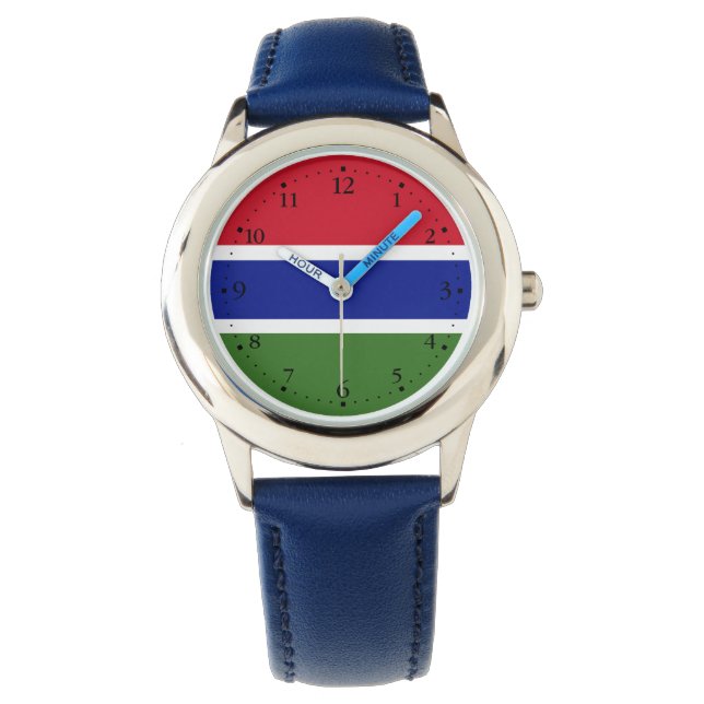 Reloj De Pulsera Bandera de Gambia (Anverso)