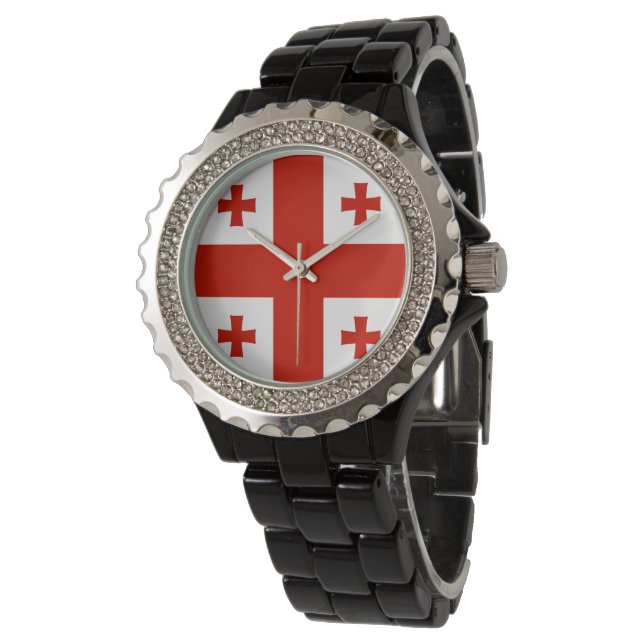 Reloj De Pulsera Bandera de Georgia (Angular)