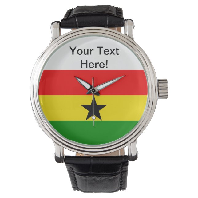 Reloj De Pulsera Bandera de Ghana (Anverso)