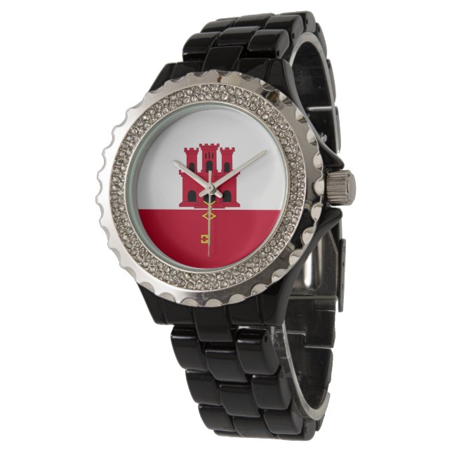 Reloj De Pulsera Bandera de Gibraltar (Angular)