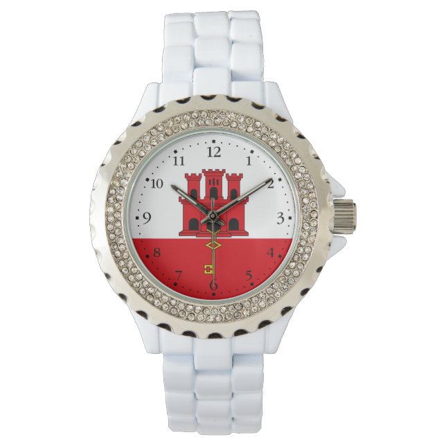 Reloj De Pulsera Bandera de Gibraltar (Anverso)