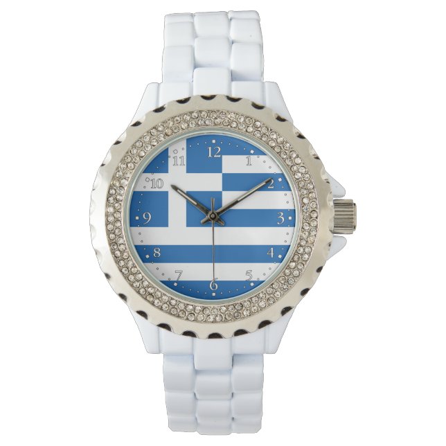Reloj De Pulsera Bandera de Grecia (Anverso)