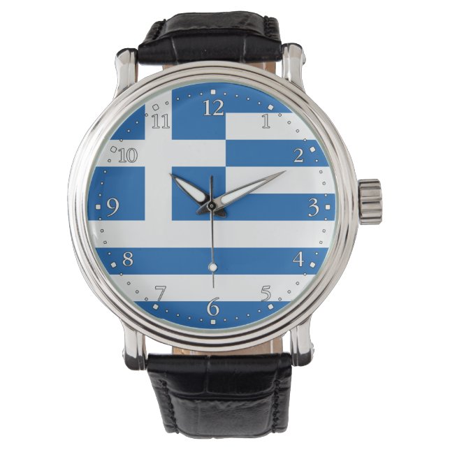Reloj De Pulsera Bandera de Grecia (Anverso)