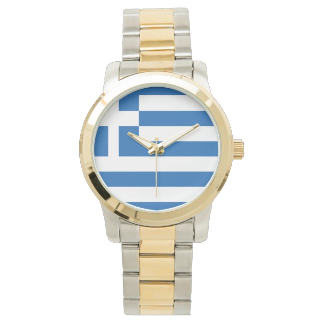 Reloj De Pulsera Bandera de Grecia (Anverso)