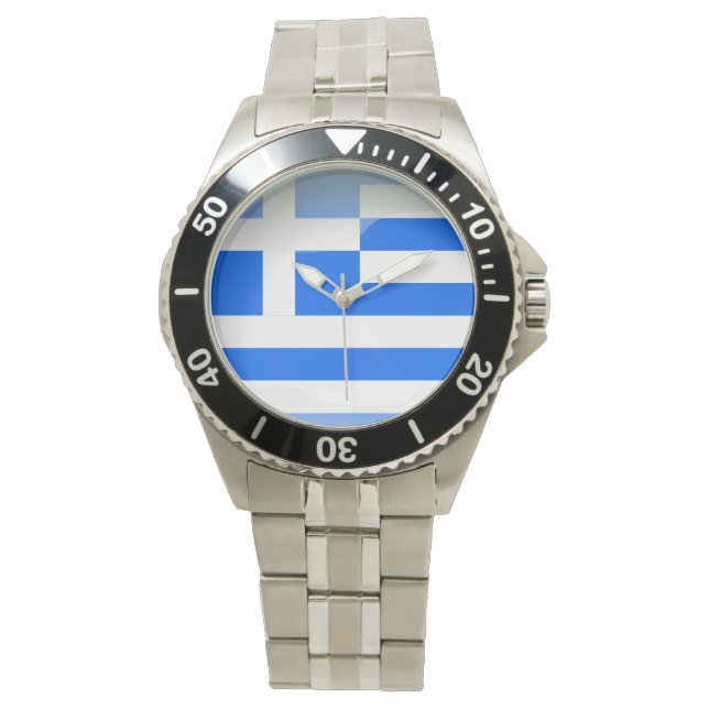 Reloj De Pulsera Bandera de Grecia (Anverso)