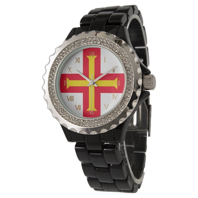 Reloj De Pulsera Bandera de Guernsey (Angular)