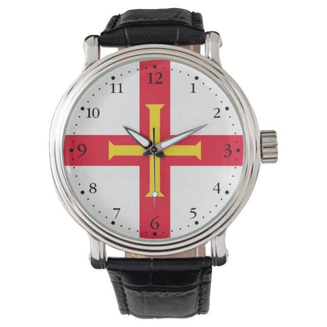 Reloj De Pulsera Bandera de Guernsey (Anverso)