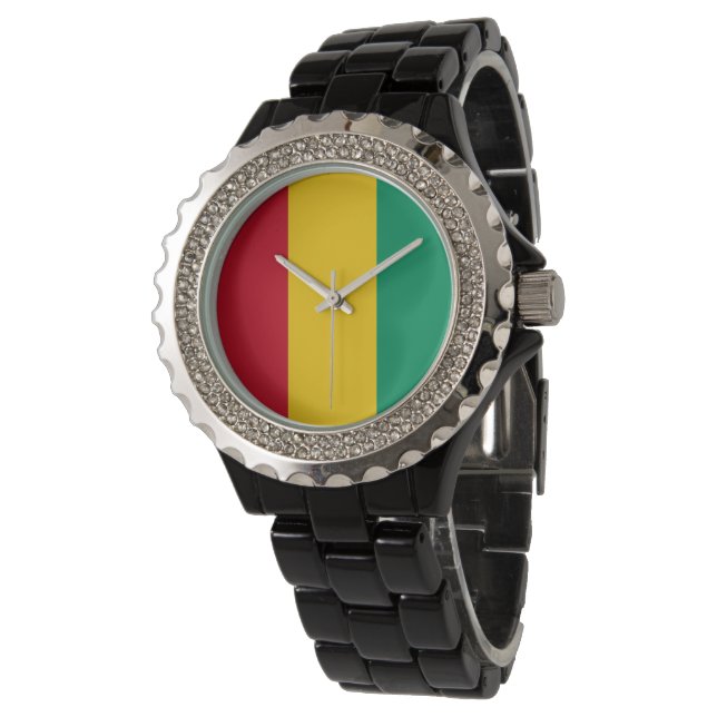 Reloj De Pulsera Bandera de Guinea (Angular)