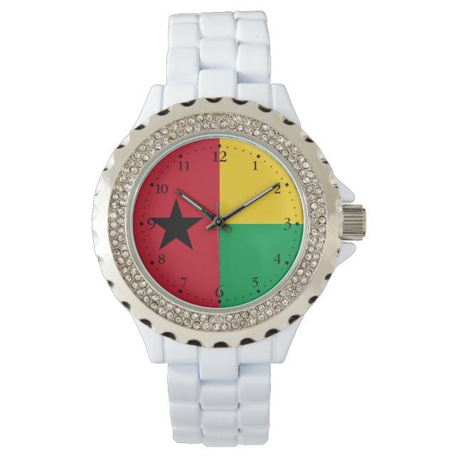 Reloj De Pulsera Bandera de Guinea Bissau (Anverso)