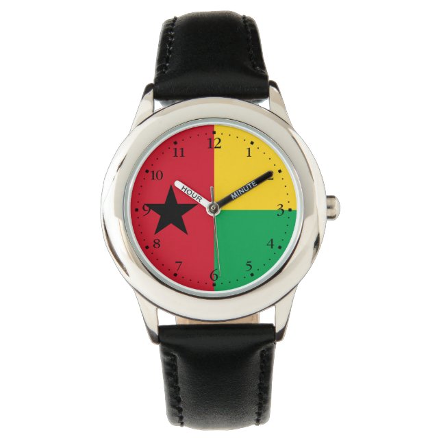Reloj De Pulsera Bandera de Guinea Bissau (Anverso)