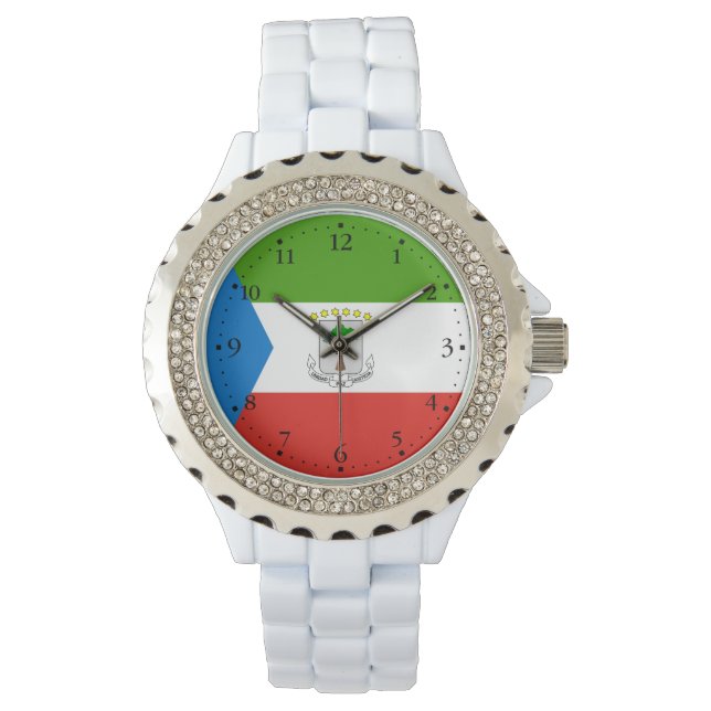 Reloj De Pulsera Bandera de Guinea Ecuatorial (Anverso)