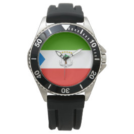 Reloj De Pulsera Bandera de Guinea Ecuatorial (África)