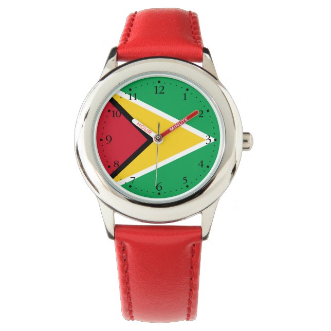 Reloj De Pulsera Bandera de Guyana (Anverso)
