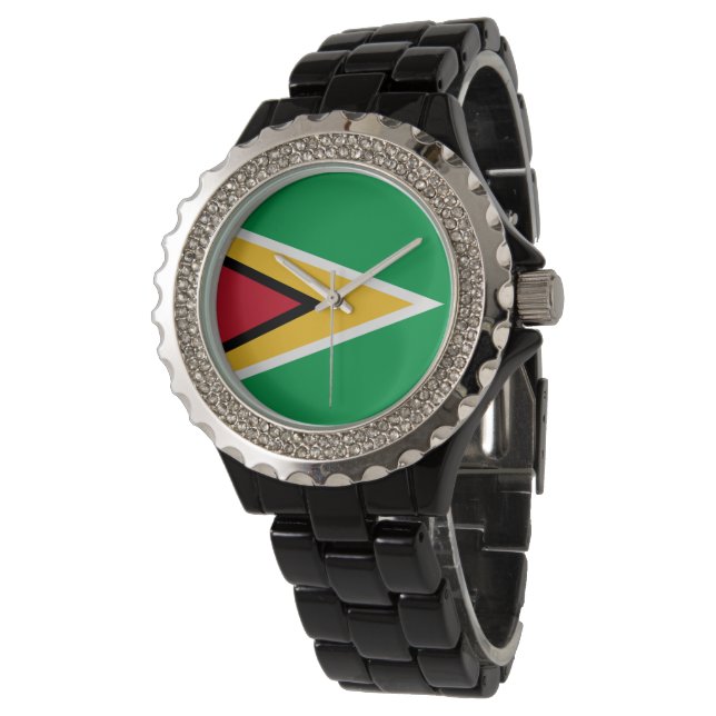Reloj De Pulsera Bandera de Guyana (Angular)
