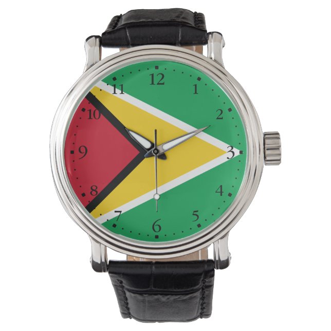 Reloj De Pulsera Bandera de Guyana (Anverso)