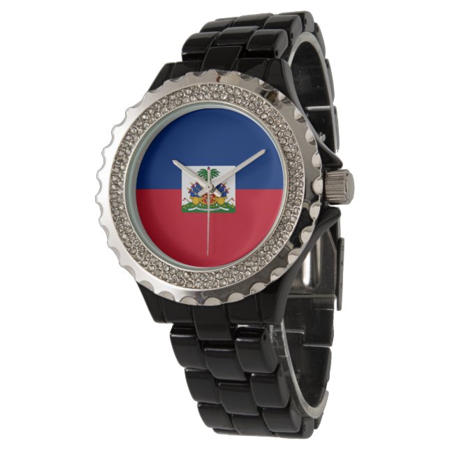 Reloj De Pulsera Bandera de Haití (Angular)