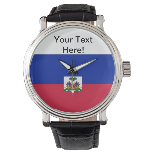 Reloj De Pulsera Bandera de Haití (Anverso)