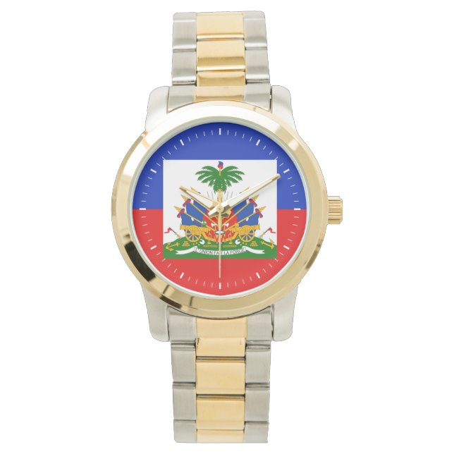 Reloj De Pulsera Bandera de Haití (Anverso)