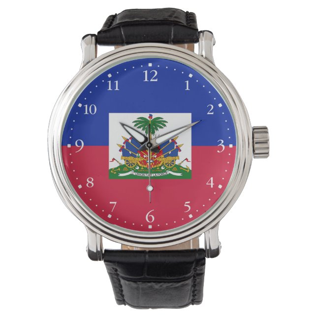 Reloj De Pulsera Bandera de Haití (Anverso)